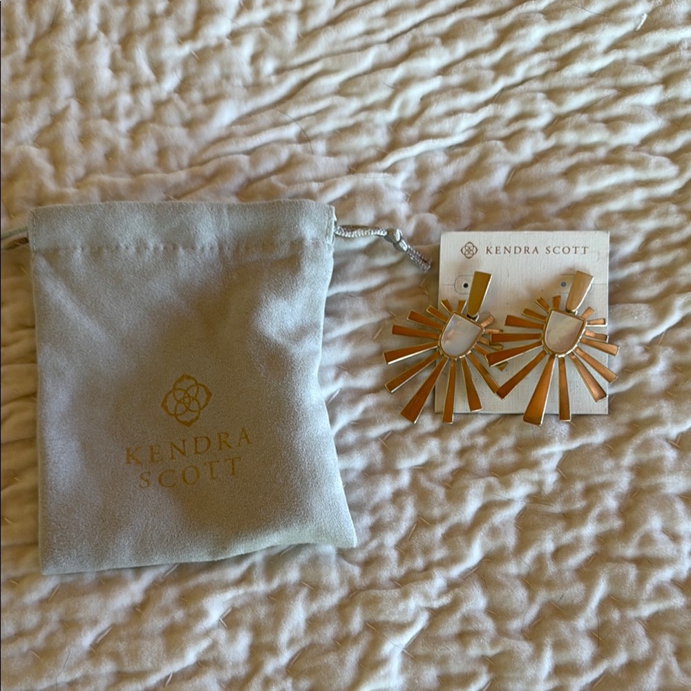 Kendra Scott Gold Sunburst Earrings